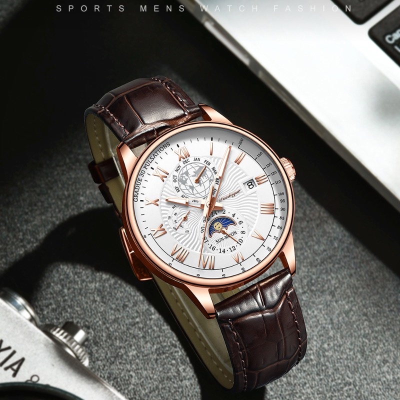 Poedagar Đồng Hồ Thạch Anh Chống Thấm Nước Trang Trí Mắt Nhỏ Thụy Sĩ Chính Hãng Cho Nam