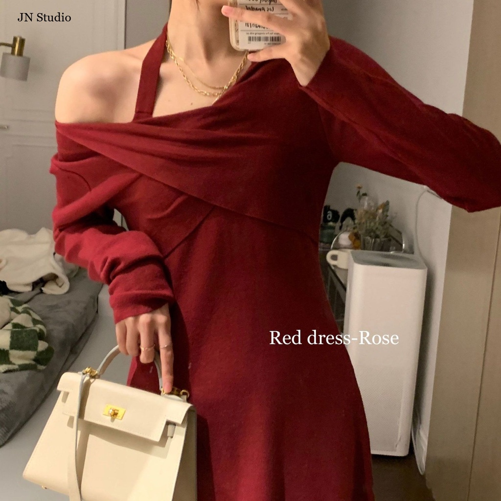 JN Studio Chic váy nữ Đầm Body Cho thời váy Hàn Phong Korean Stylish Fashion WLQ23B018Y 45Z231108
