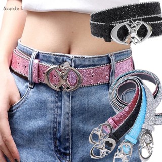 Thắt Lưng Da pu y2k Đính Đá Hình Ngôi Sao / Mặt Trăng Thời Trang Cho Nữ