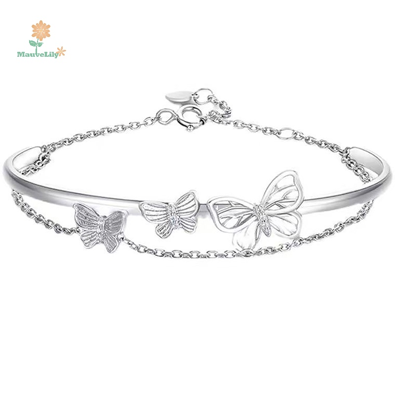 Lily Vòng Tay Nửa Vòng Tay Hình Bướm Phong Cách ins Nhỏ Nhắn Ngọt Ngào Cho Nữ