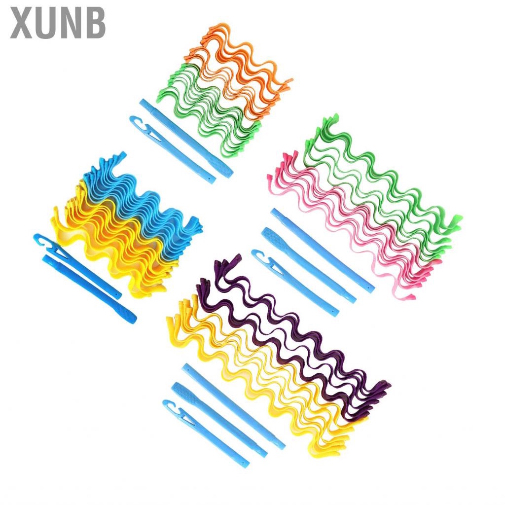 Xunb Spiral Curls Styling Kit DIY Plastic Hair Curl Roller for Women Girls Extra Long