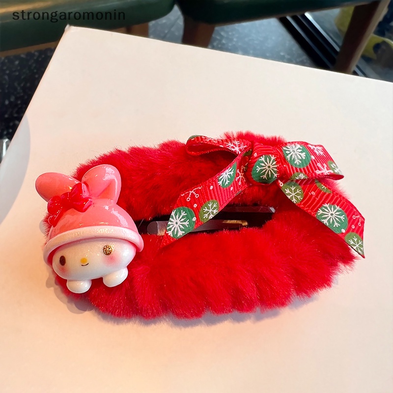 Kẹp Tóc Hình sanrio kawaii melody melody / melody / cinnamoroll Nhồi Bông Màu Đỏ Phong Cách Giáng Sinh