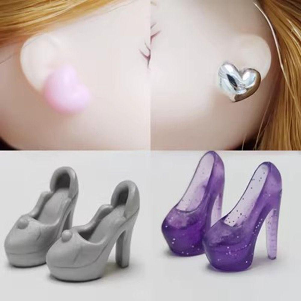 Giày Thể Thao Cao Gót Bằng Nhựa Dễ Thương diy Dành Cho Búp Bê 30cm 1 / 6