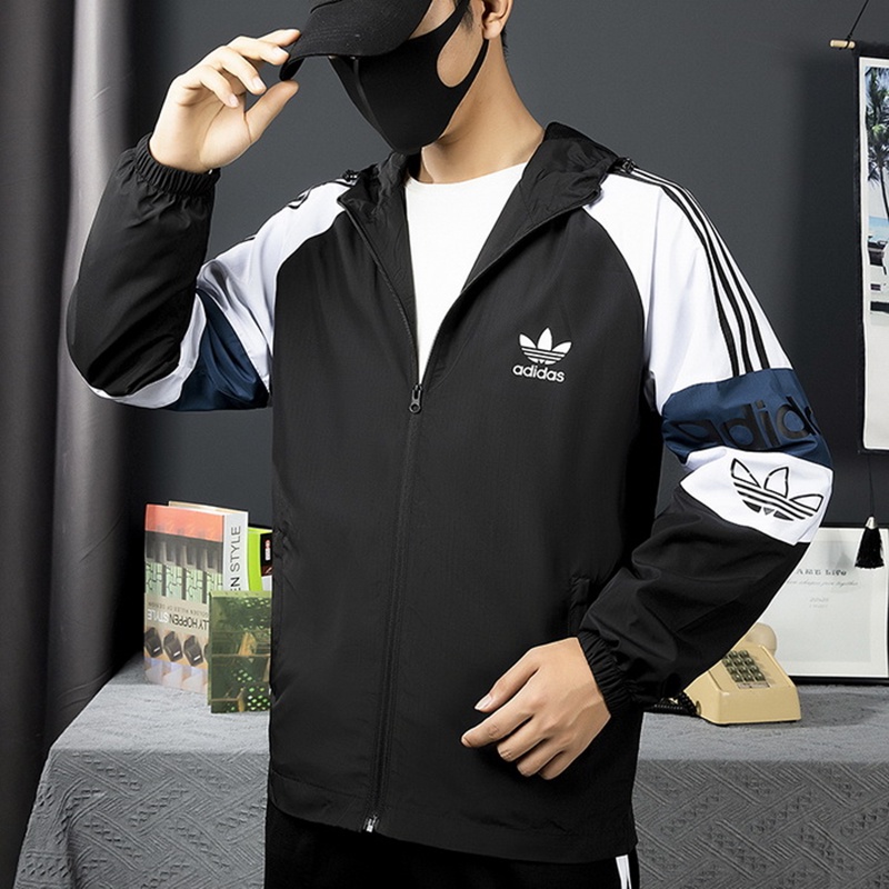 Ad Áo Khoác Gió Thể Thao Ngoài Trời Có Mũ Trùm Đầu size Lớn Chất Lượng Cao Cho Nam