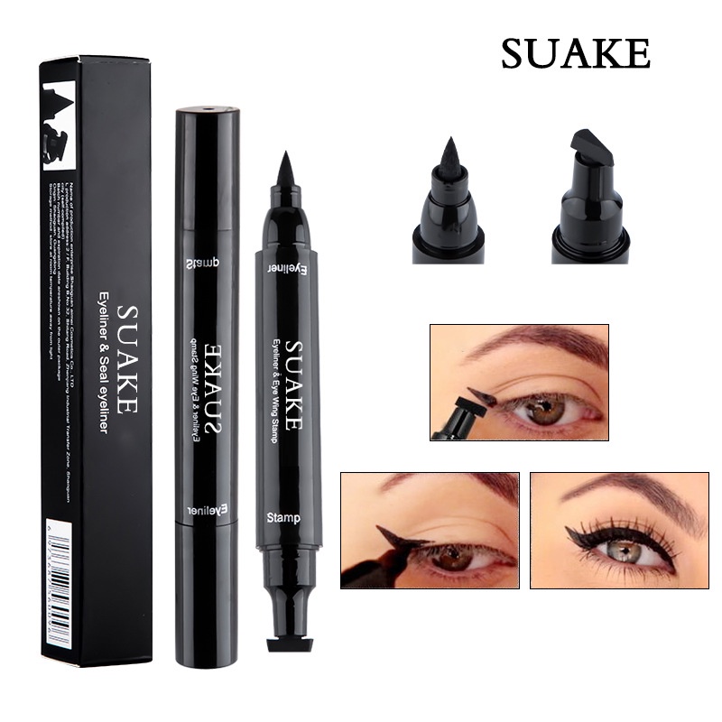 Suake 2 Trong 1 Double Side Magic Eyeliner Seal Liquid Eyeliner Tem Bút Kẻ Mắt Bút Kẻ Mắt