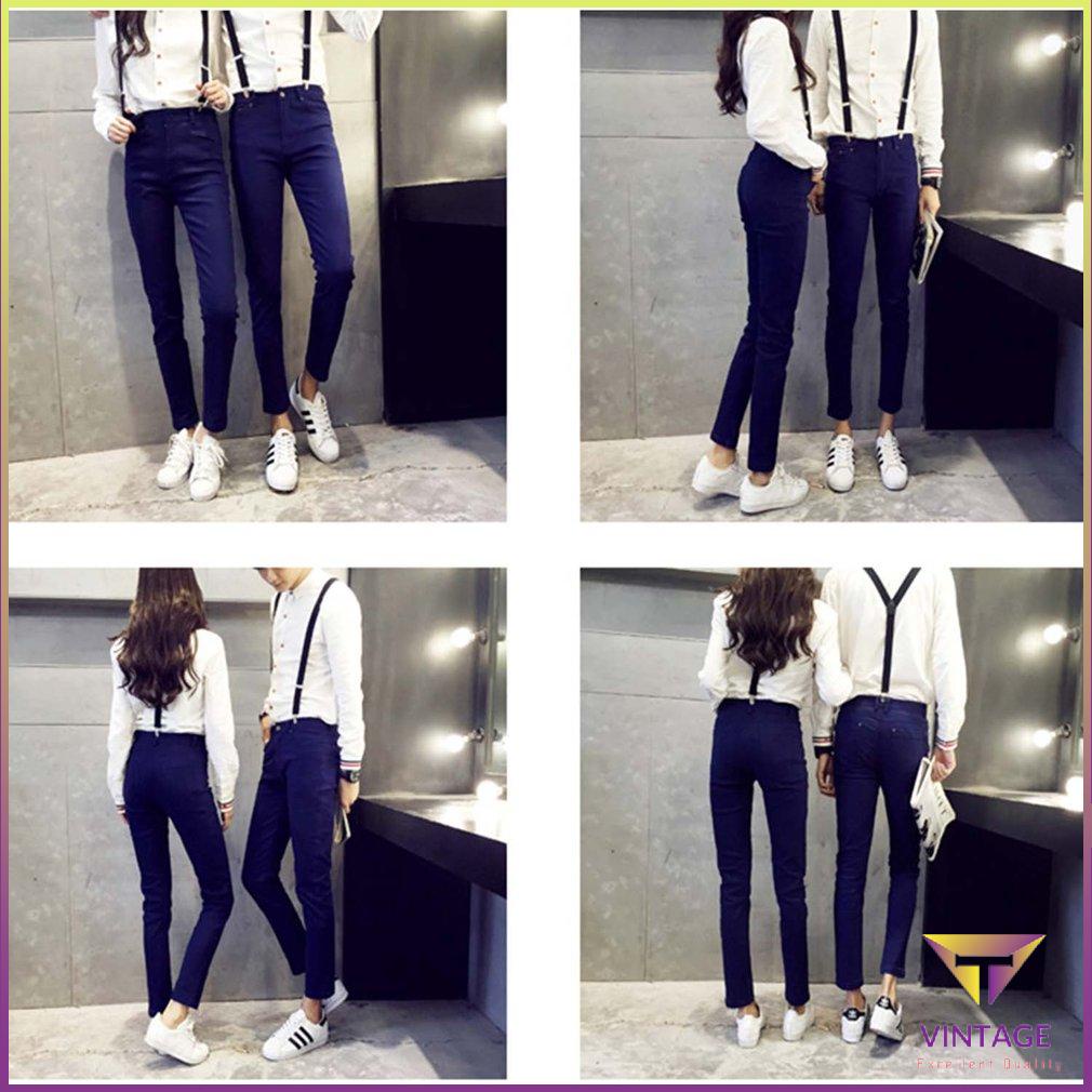 Adjustable Brace Clip-on Unisex Pants Elastic Child Y-back Suspender-Y Black