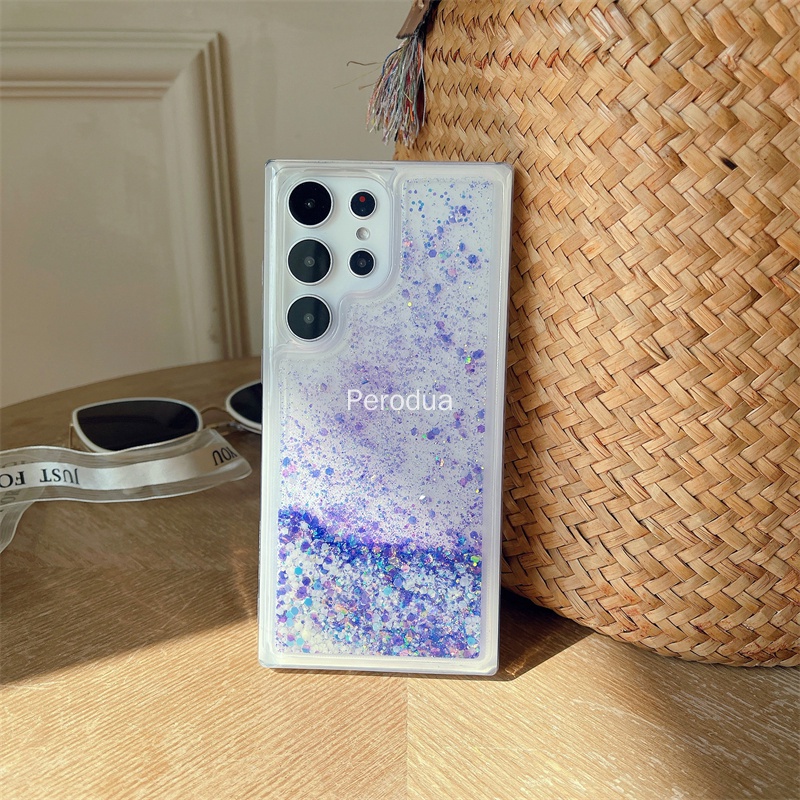 Vỏ Bao Da Điện Thoại Phối Kim Tuyến Nước Cho samsung galaxy a54 a34 a24 a14 a04s a13 a23 a33 a53 a73 a12 a52 a52s a72 Ốp