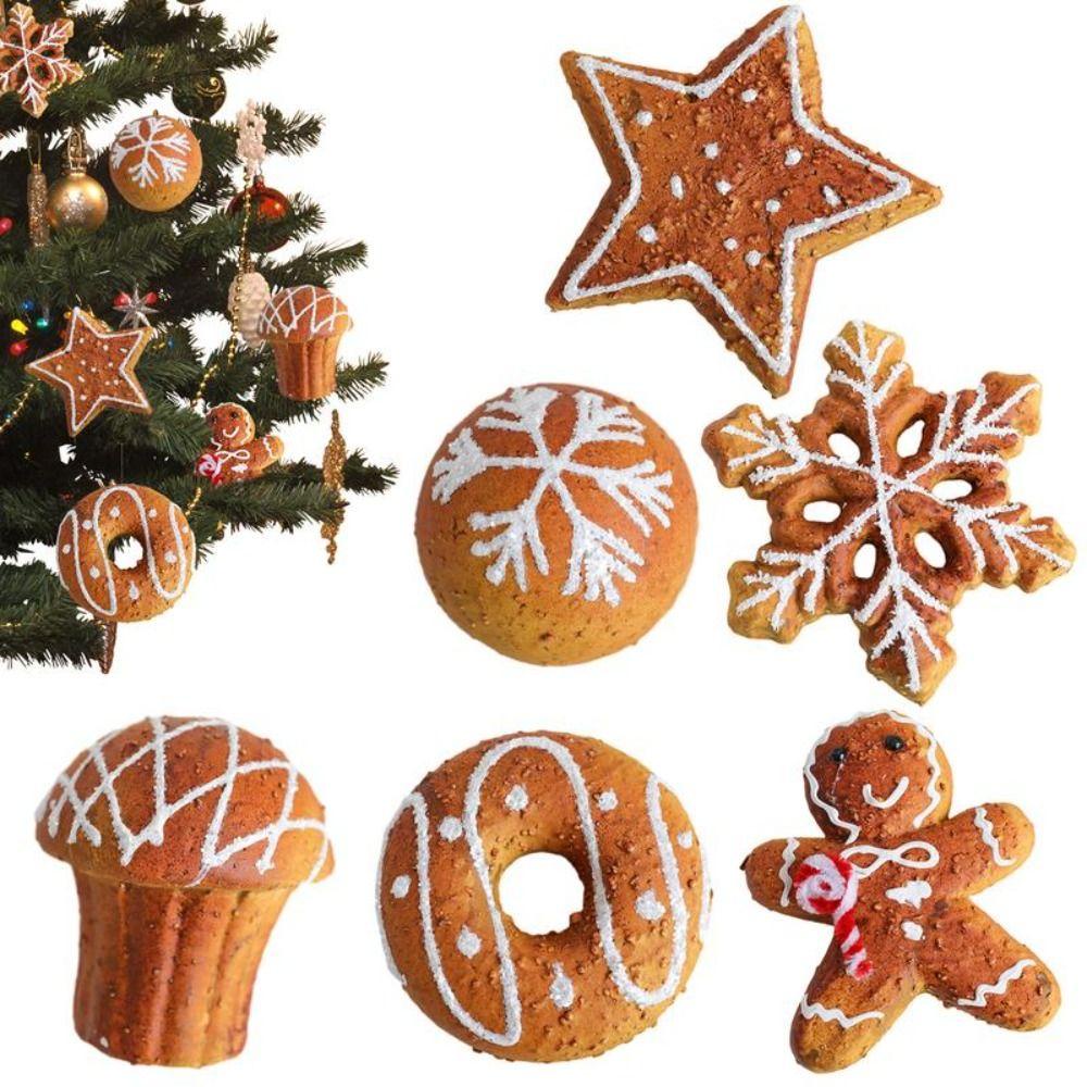 Dingyifeng Bóng Xốp Mềm Hình Bông Tuyết / Bánh Gừng / Người Tuyết Treo Trang Trí Tiệc Giáng Sinh