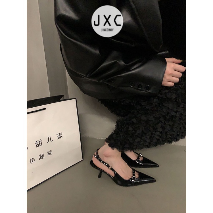 Giày Sandal Cao Gót Mũi Nhọn Thời Trang Dành Cho Nữ