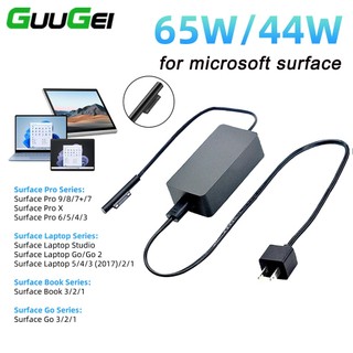 Guugei bộ sạc laptop 65w 44w cho microsoft surface pro 8 / 7 / 6 / 5 / 4 / 3 laptop 1 / 2 / 3 surface go
