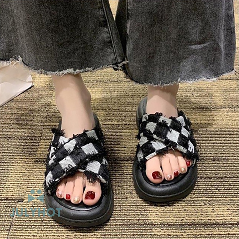 Dép Quai Chéo Đế Dày Chống Trượt Thời Trang Cho Nữ vn