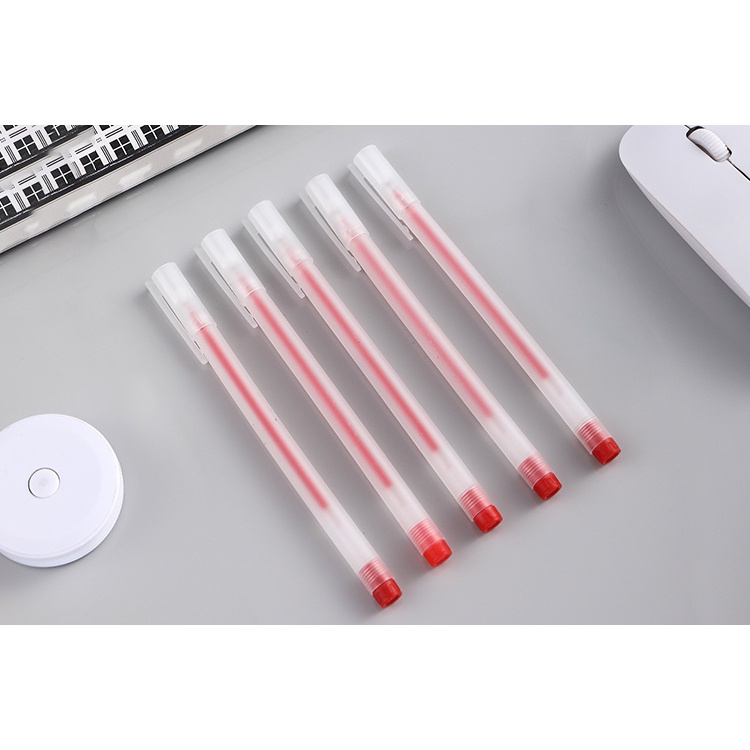 Bút Gel 0.5mm Vỏ Nhám Viết Trơn Nét Mảnh Full Màu