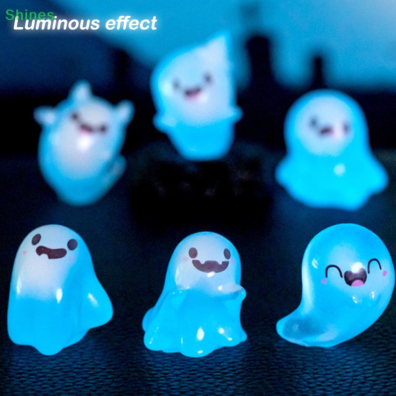 Shines Mô Hình Búp Bê Ma Phát Sáng Trong Đêm halloween mini Bằng Nhựa resin Để Bàn Trang Trí diy vn