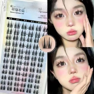 Lông Mi Giả Hai Đầu Truyện Tranh Lúa Mì Tai Bộ Ba Phân Đoạn Tự Nhiên Hàng Ngày Lông Mi Giả Uốn Cong Pure Desire Barbie Dày Lông Mi Giả