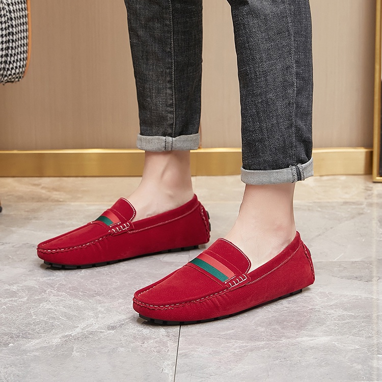 Thời Trang Giày Lười Da Lộn Phong Cách retro Cho Nam