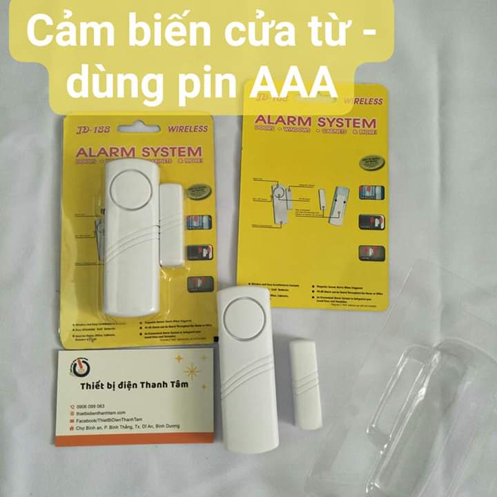 COMBO 5 THIẾT BỊ BÁO ĐỘNG JD188 -Báo động chống trộm - Cảm biến mở cửa má từ CHỐNG TRỘM
