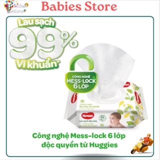 Khăn giấy ướt Huggies dành cho trẻ sơ sinh và trẻ nhỏ gói 64 tờ