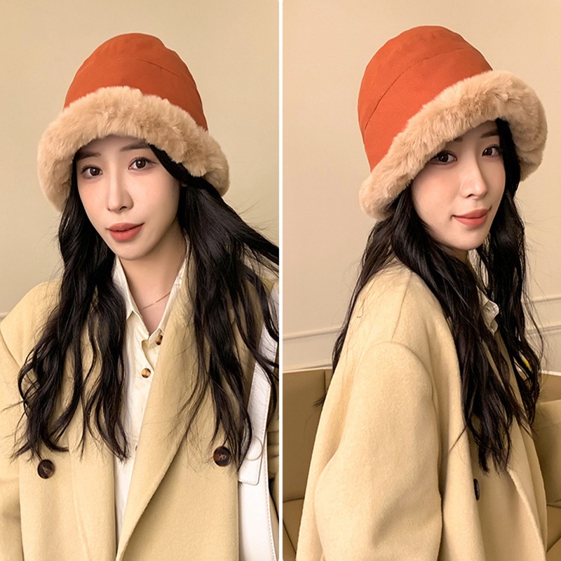 Nón Tai Bèo Phủ Lông Dày Dặn Mềm Mại Chống Gió Thời Trang Mùa Đông Cho Nữ