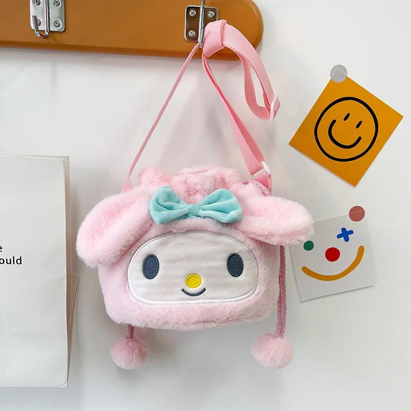 Sanrio Túi Xách Nhồi Bông Hình hello kitty Xinh Xắn