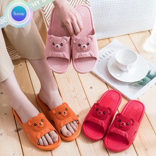 Bonnie cathy Dép Đi Trong Nhà Tắm Mềm Mại Thoải Mái Chống Trượt Hình Gấu Dễ Thương Thời Trang Cho Nữ