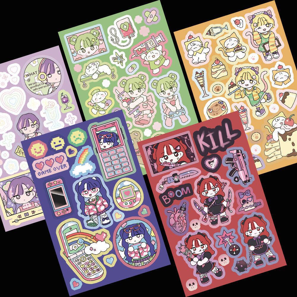 Nhãn Dán Trang Trí Giáng Sinh Họa Tiết Hoạt Hình Dễ Thương