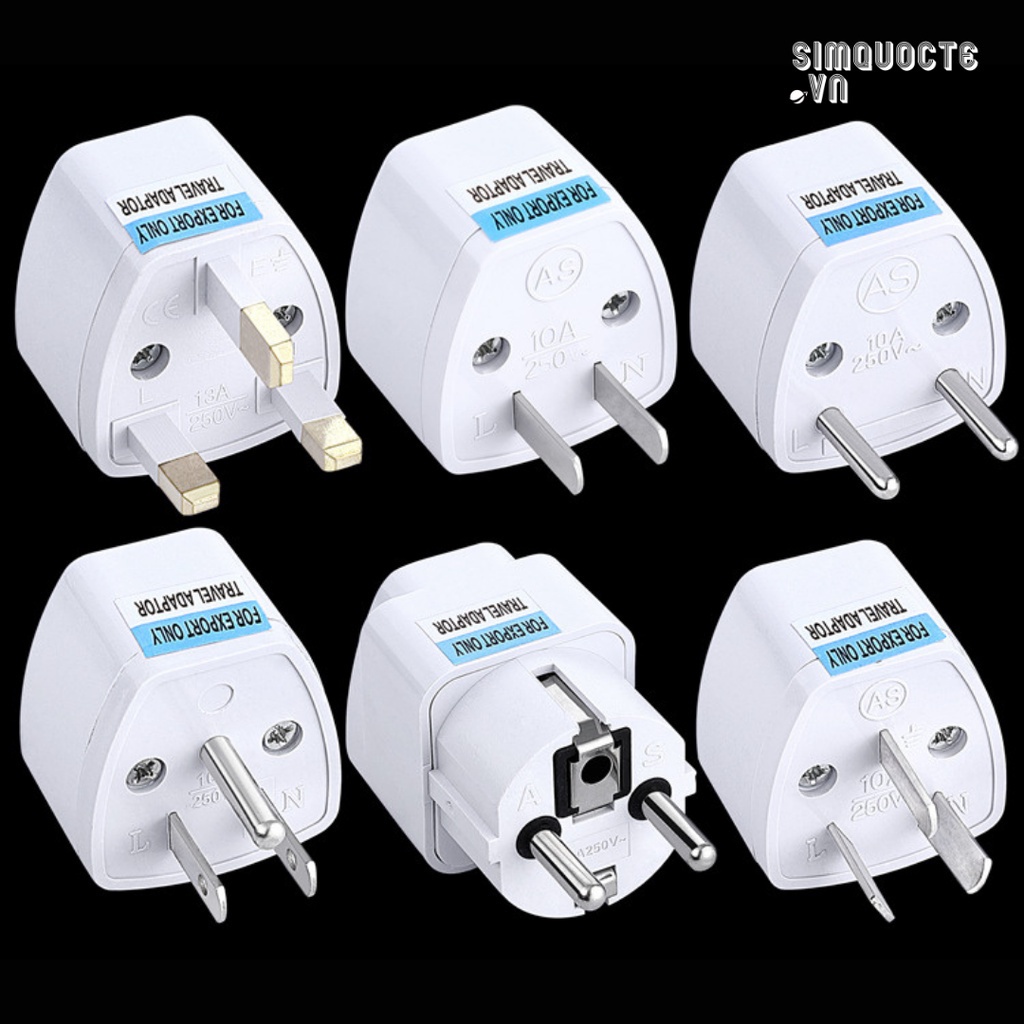 Ổ Cắm Điện Du Lịch Đa Năng ABS Chịu Nhiệt Tốt Ổ Cắm Chuyển Đổi Chuẩn Tất Cả Các Nước Nhỏ Gọn Mang Theo Du Lịch