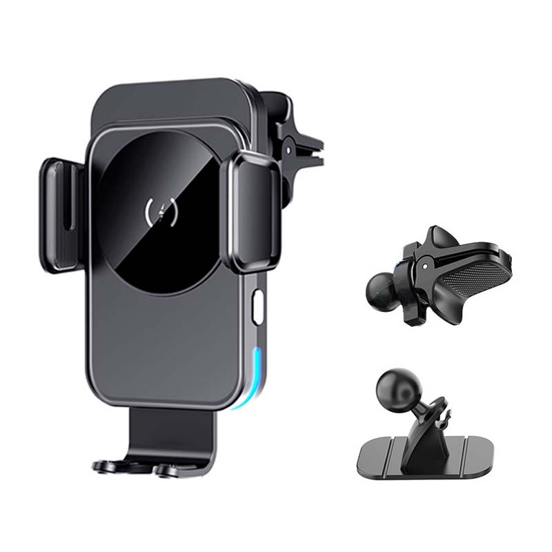 Giá Đỡ Sạc Điện Thoại Không Dây 15w Gắn Lỗ Thông Gió Xe Hơi Cho iphone 15 / 14 / 13 / 12