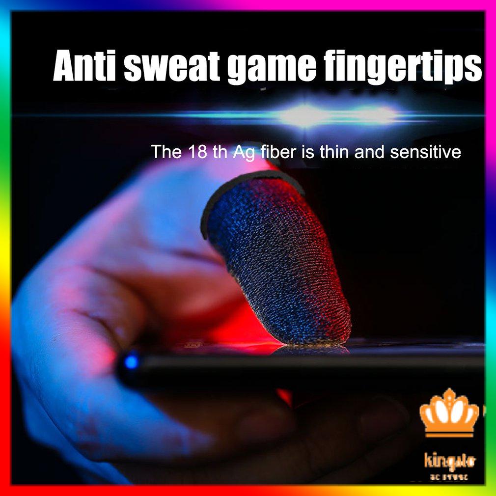 1 Cặp Ngón Tay Cũi Chống Trơn Trượt Chơi Game 18 Kim Sợi Đồng Độ Nhạy Cao Ngón Tay Cái Có Thoáng Khí Điện Thoại Ngón Tay Tay