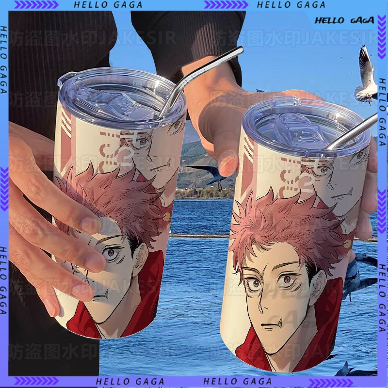 Bình Giữ Nhiệt Có Ống Hút Cao Cấp Hình gojo go