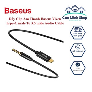 Cáp âm thanh chuyển đổi baseus type c sang jack 3.5mm dây dài 120cm chính hãng - cao minh shop