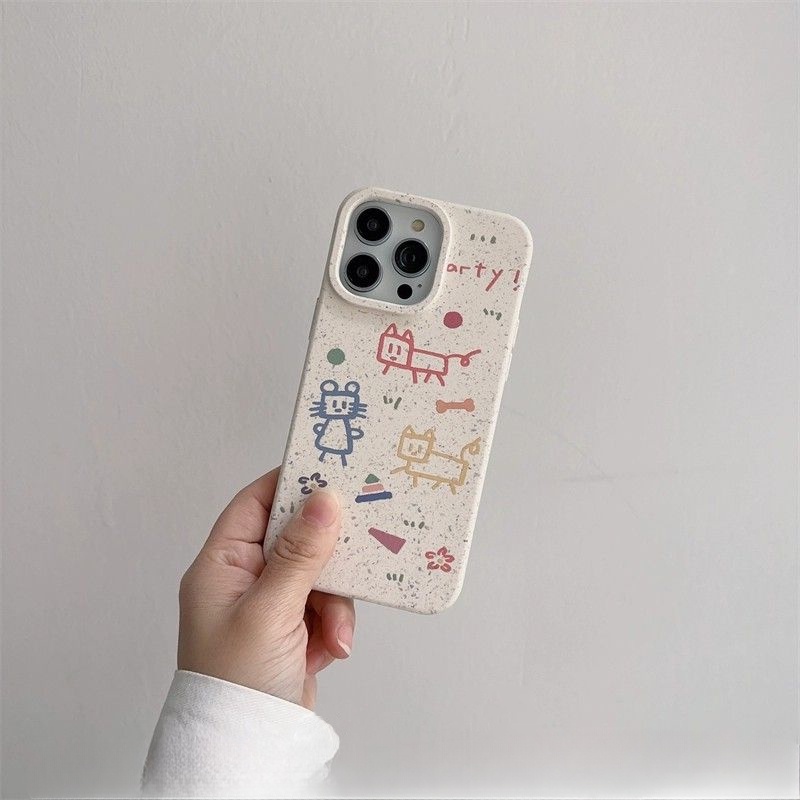 Ốp Điện Thoại Dẻo Họa Tiết Chú Chó / Mèo / Sư Tử Cho Iphone 7plus 14plus 11 15 13 12 14 pro xr x xs max 7 15 plus 13Promax