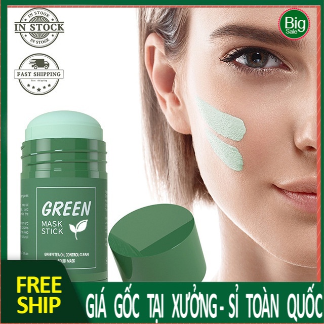 Mặt nạ bùn dạng lăn GREEN MASK STICK Seomou Làm sạch sâu Mụn đầu đen kiểm soát dầu Dưỡng ẩm cho da M36