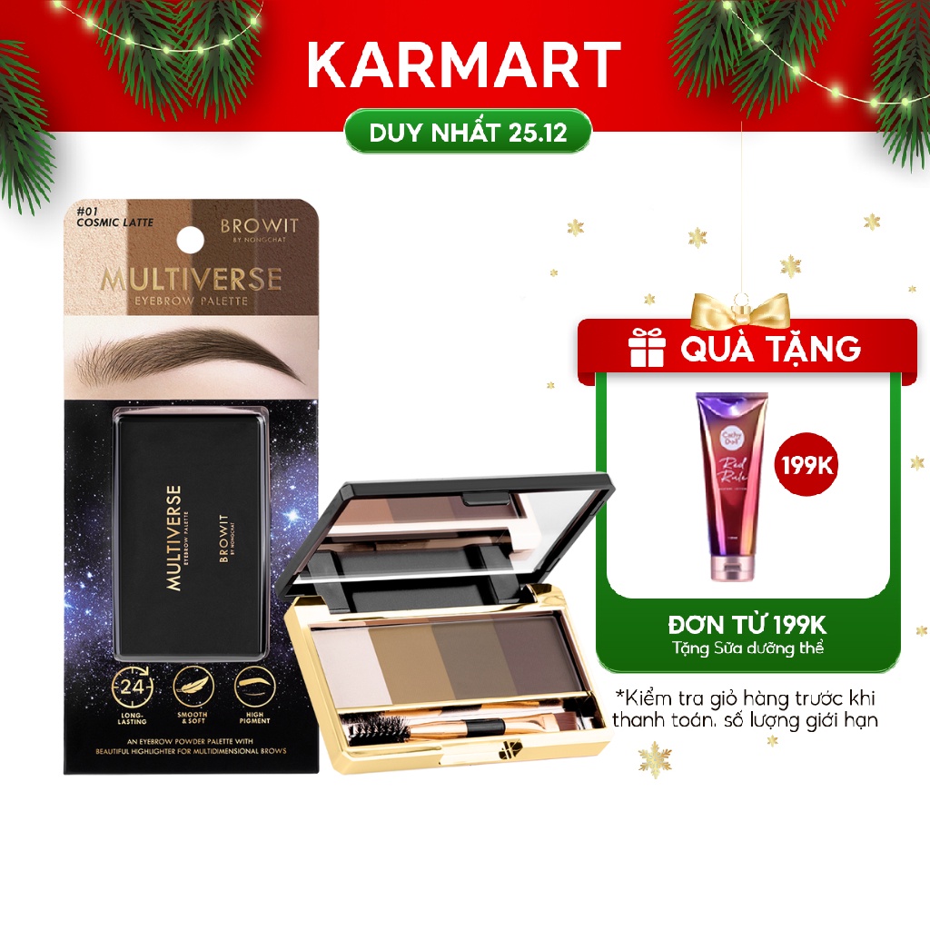 Bảng Phấn Lông Mày 4 Màu BROWIT Multiverse Eyebrow Palette 1g x 4 Màu