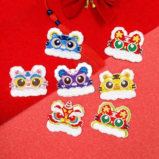 Thời Trang Sticker Ủi Thêu Hình Đầu Rồng / Hổ handmade Dễ Thương