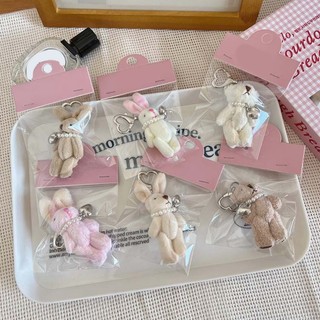 Ivy Soft Sponge Filling Rabbit Bear Móc khóa Mặt dây chuyền vui nhộn và sành điệu Treo trang sức