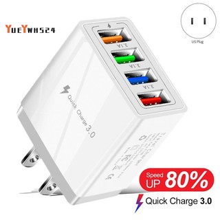 Củ sạc nhanh 4 cổng usb 5v3a qc3.0 có đèn led chất lượng cao