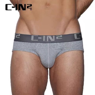  Quần Lót Tam Giác C-IN2 Lưng Thấp Bằng Cotton Màu Trơn Thoải Mái Thoáng Khí Cho Nam 005 