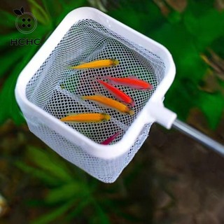Vợt Lưới Bắt Tôm Cá Hình Vuông Bằng Thép Không Gỉ Có Thể Thu Gọn Với Tay Cầm Dài Tiện Dụng