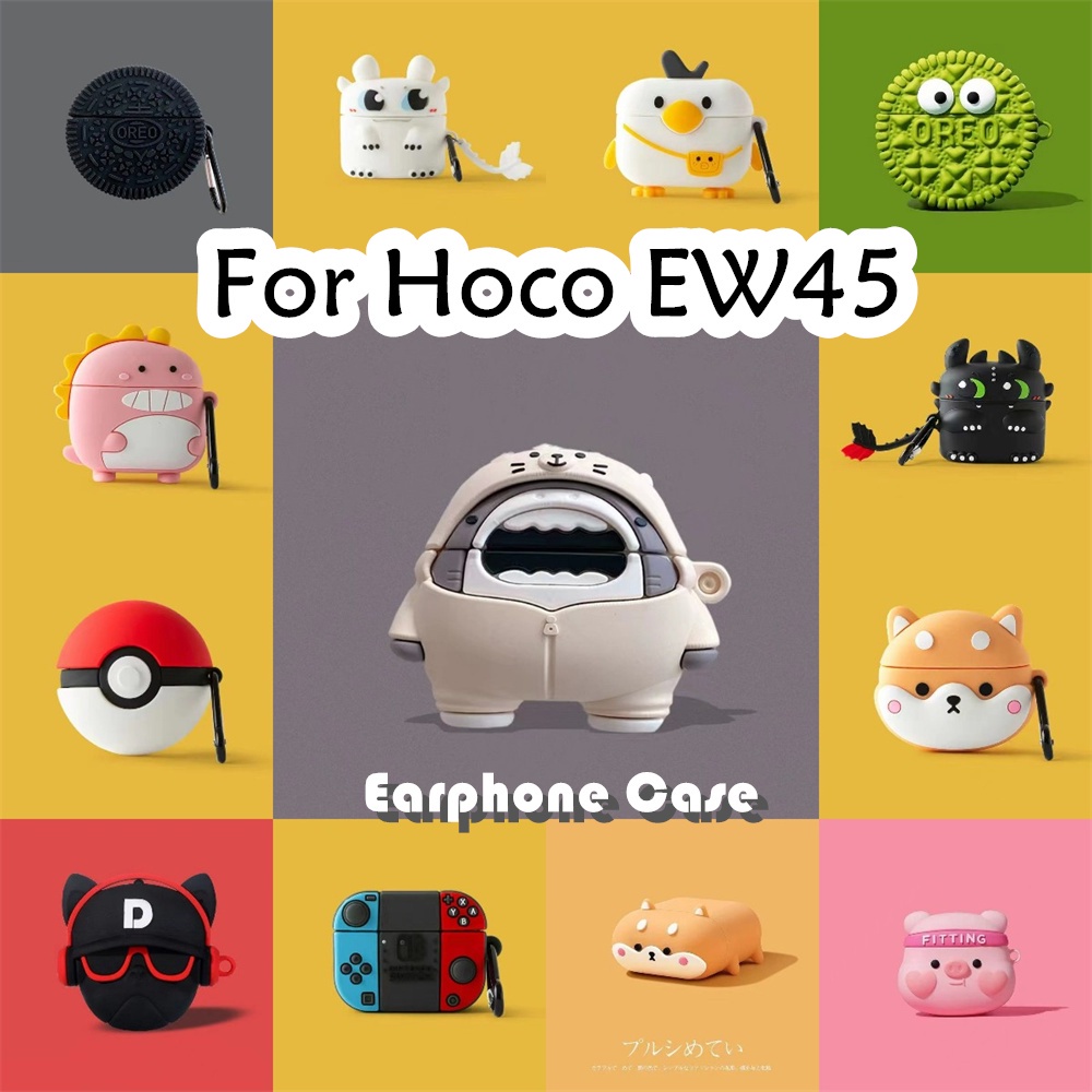Hàng Có Sẵn Vỏ Bảo Vệ Hộp Sạc Tai Nghe Hoco EW45 Bằng Silicon Mềm Họa Tiết Vịt Vàng Dễ Thương