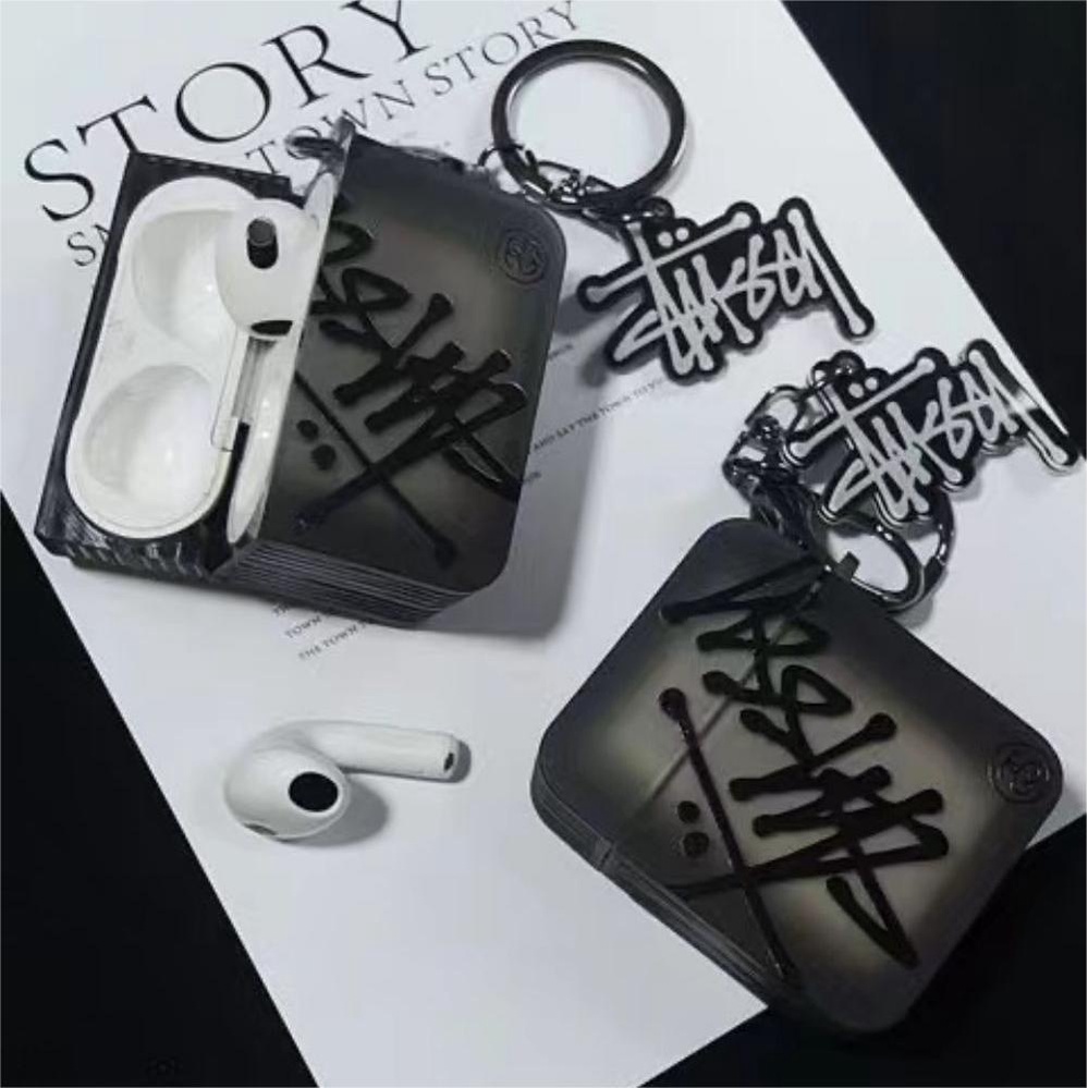 Vỏ Bảo Vệ Hộp Sạc Tai Nghe AirPods Pro / pro2 1 / 2 AirPods 3 Bằng TPU Trong Suốt Họa Tiết Thương Hiệu 2021