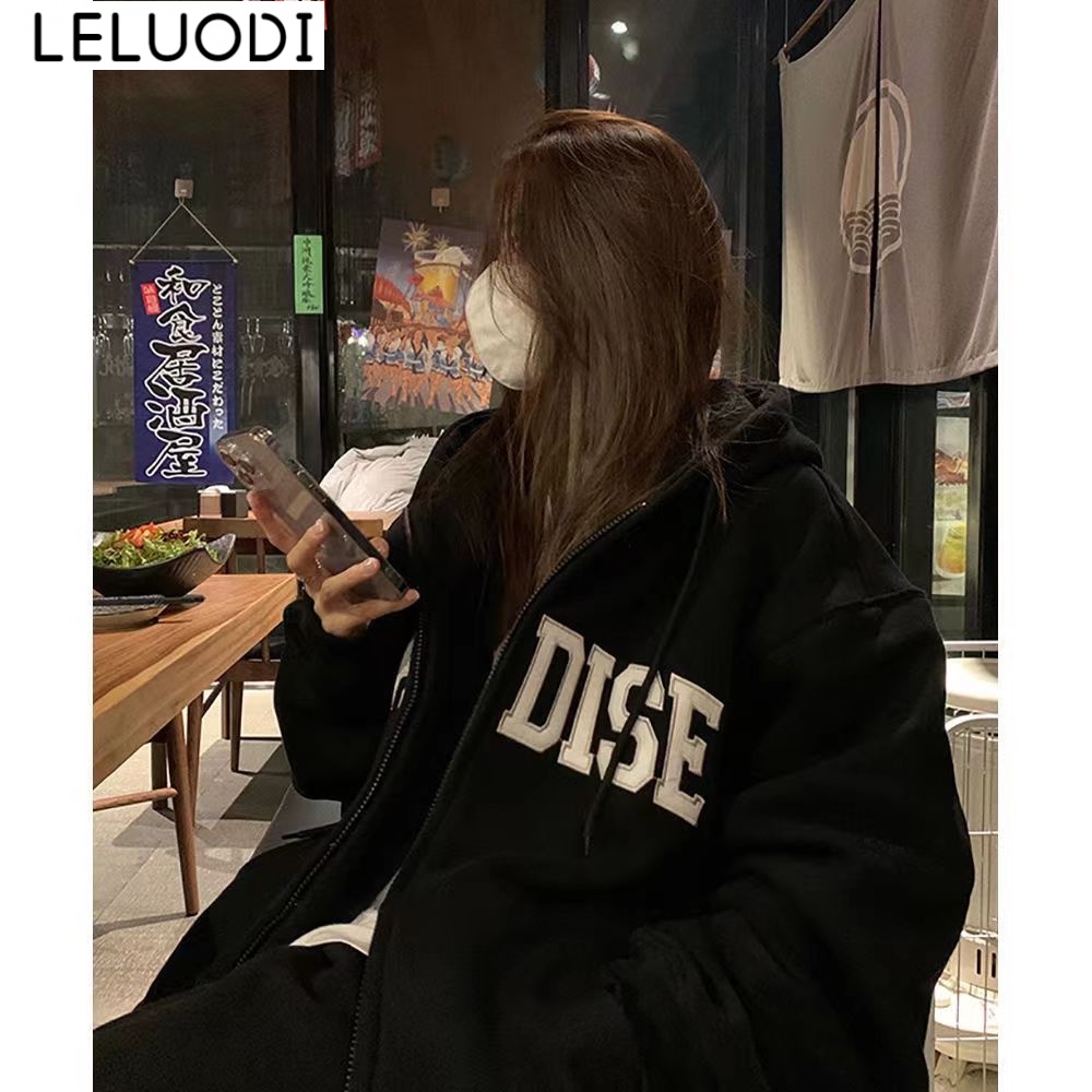 LELUODI Áo Khoác hoodie áo khoác nữ zip hoodie cổ xưa trendy fashionable Thanh lịch A28J0M3 37Z230912