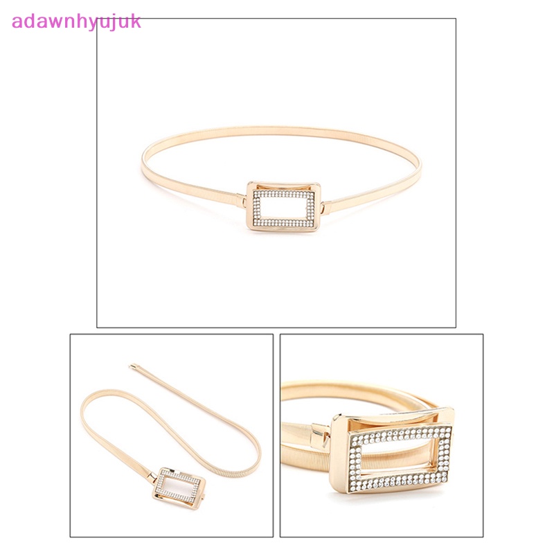 Adawnhyujuk Thắt Lưng Dây Xích Tròn Bằng Kim Loại Vàng Trang Trí Đầm Jean Thanh Lịch Cho Nữ vn