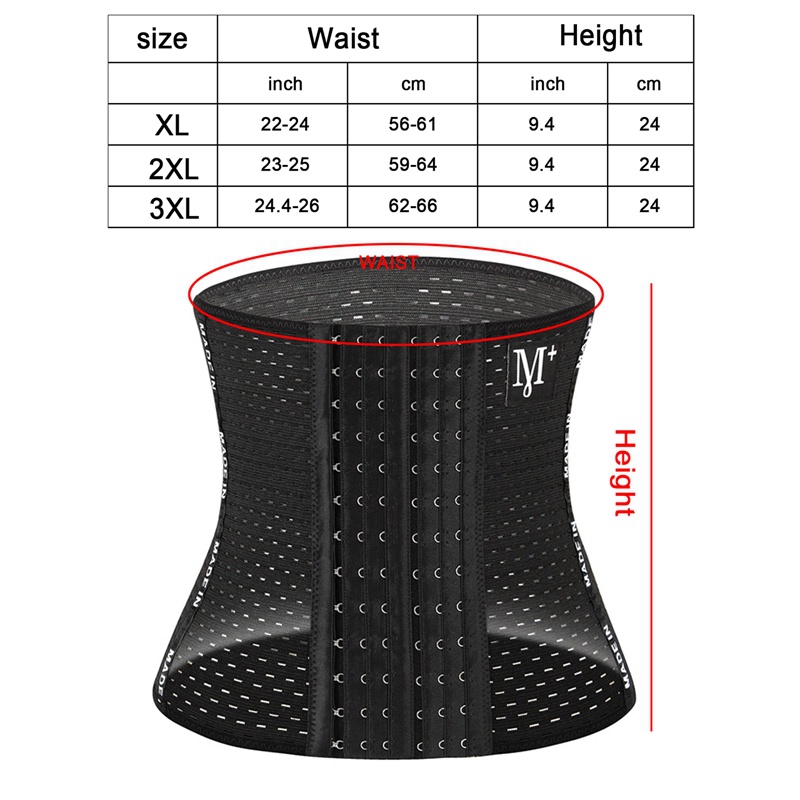 Jutai Đai Nịt Bụng Thoáng Khí 6 Hàng 13 Khóa Chữ m Hỗ Trợ Định Hình Eo Cho Nữ