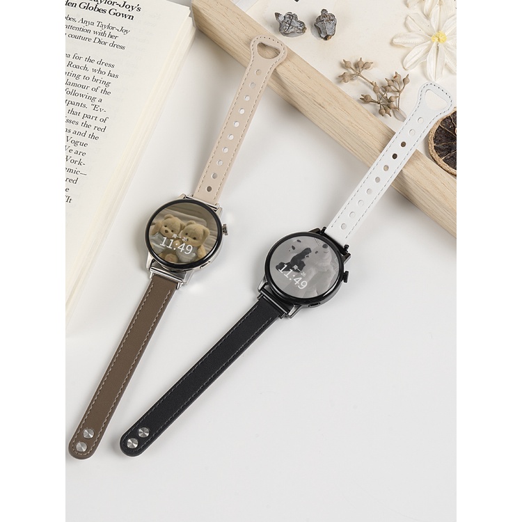 Dây Đeo Bằng Da 20mm / 22mm Cho Đồng Hồ Thông Minh samsung galaxy watch 4 / 5 / 6 / 5 pro / 6 classic / gear s3 / active 2 huawei gt 2e 3 4