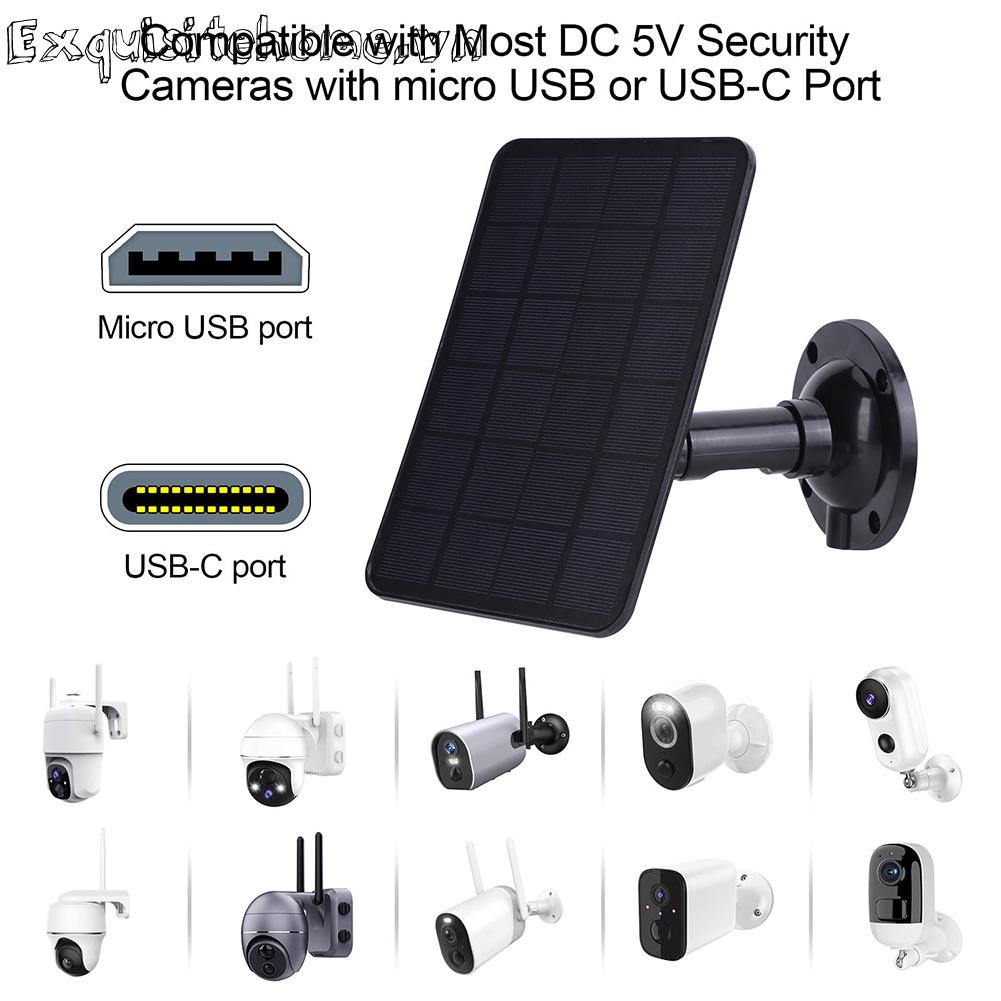 Tấm Sạc Pin Năng Lượng Mặt Trời 5v 20w Dành Cho camera An Ninh Ngoài Trời