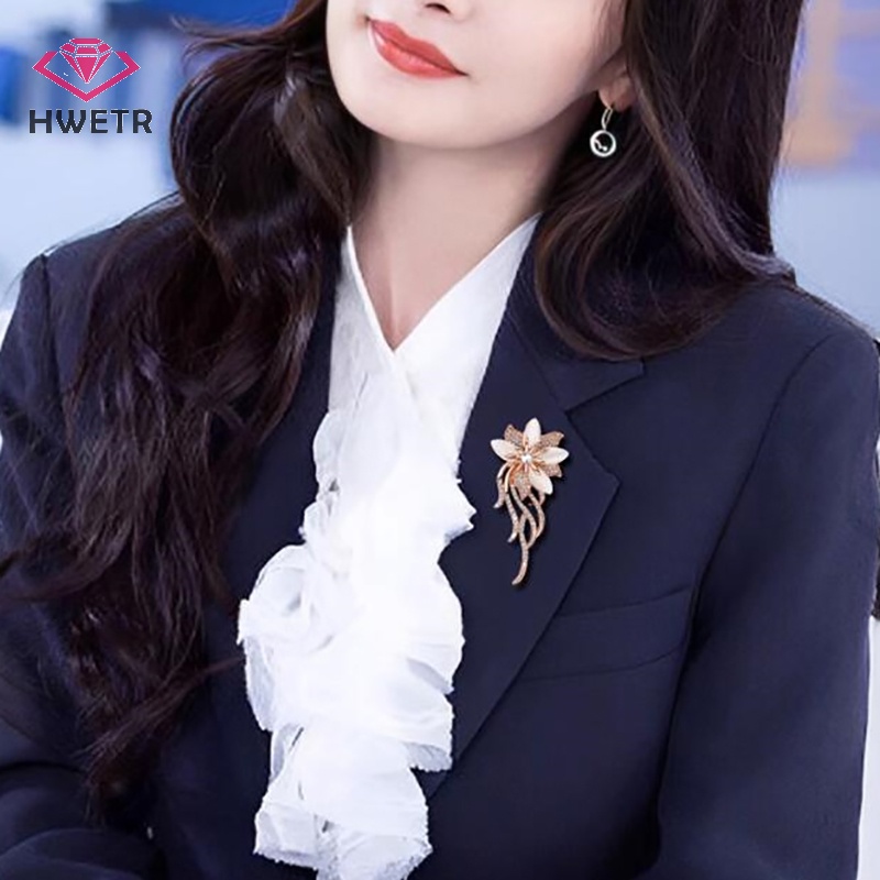 Trâm Cài Áo Hình Cây Hoa Đá opal Thời Trang Mới