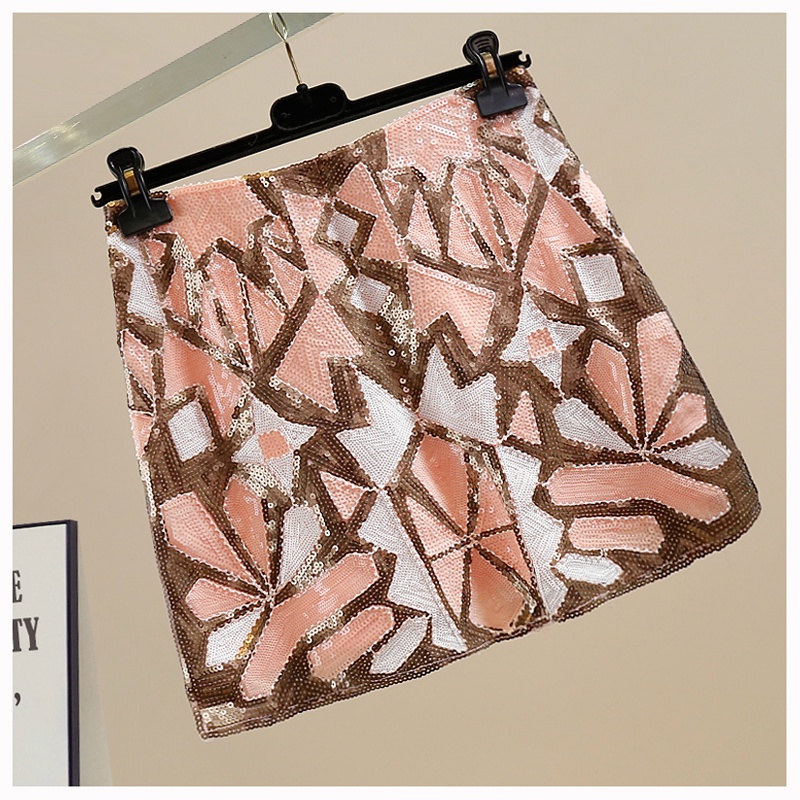 Chân Váy Bút Chì Màu Đen Đính Kim Sa Lưng Cao Tôn Dáng Phong Cách Cổ Điển Thời Trang Cho Nữ 3303