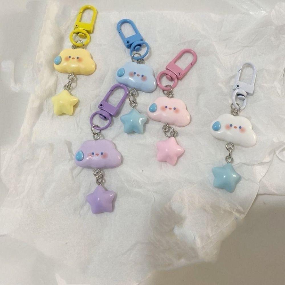 Daron1 Móc Khóa Hình Đám Mây Ngôi Sao Đám Mây Ngôi Sao Đám Mây Hoạt Hình Dễ Thương Ốp