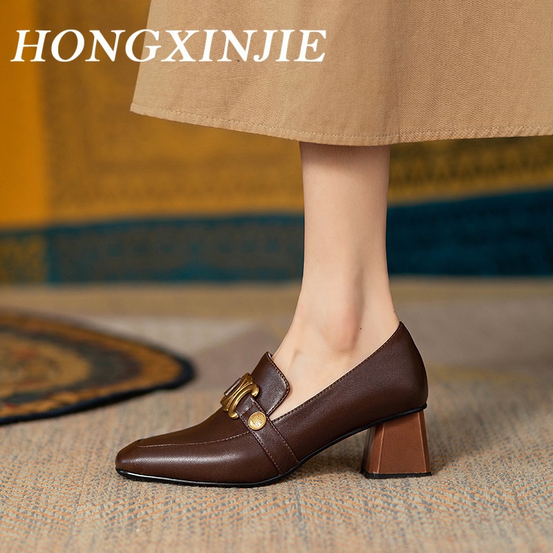 HONGXINJIE  dép sandal nữ đế cao giày cao gót nữ đi chơi giày sandal FBL23903AM 36Z230908