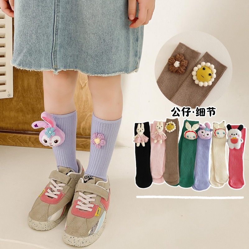 Tất Lửng Bằng Vải cotton In Hoạt Hình Dành Cho Bé Gái